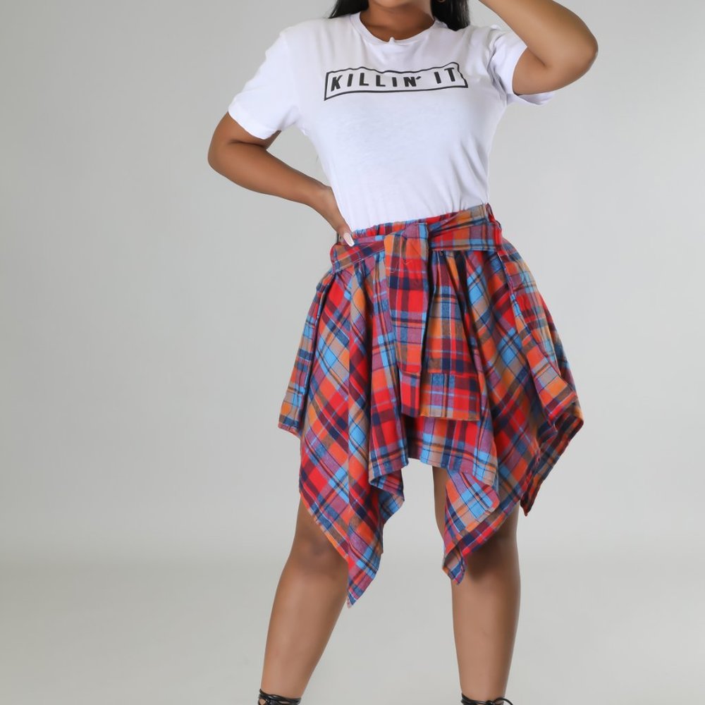 Fall Flannel Skirt